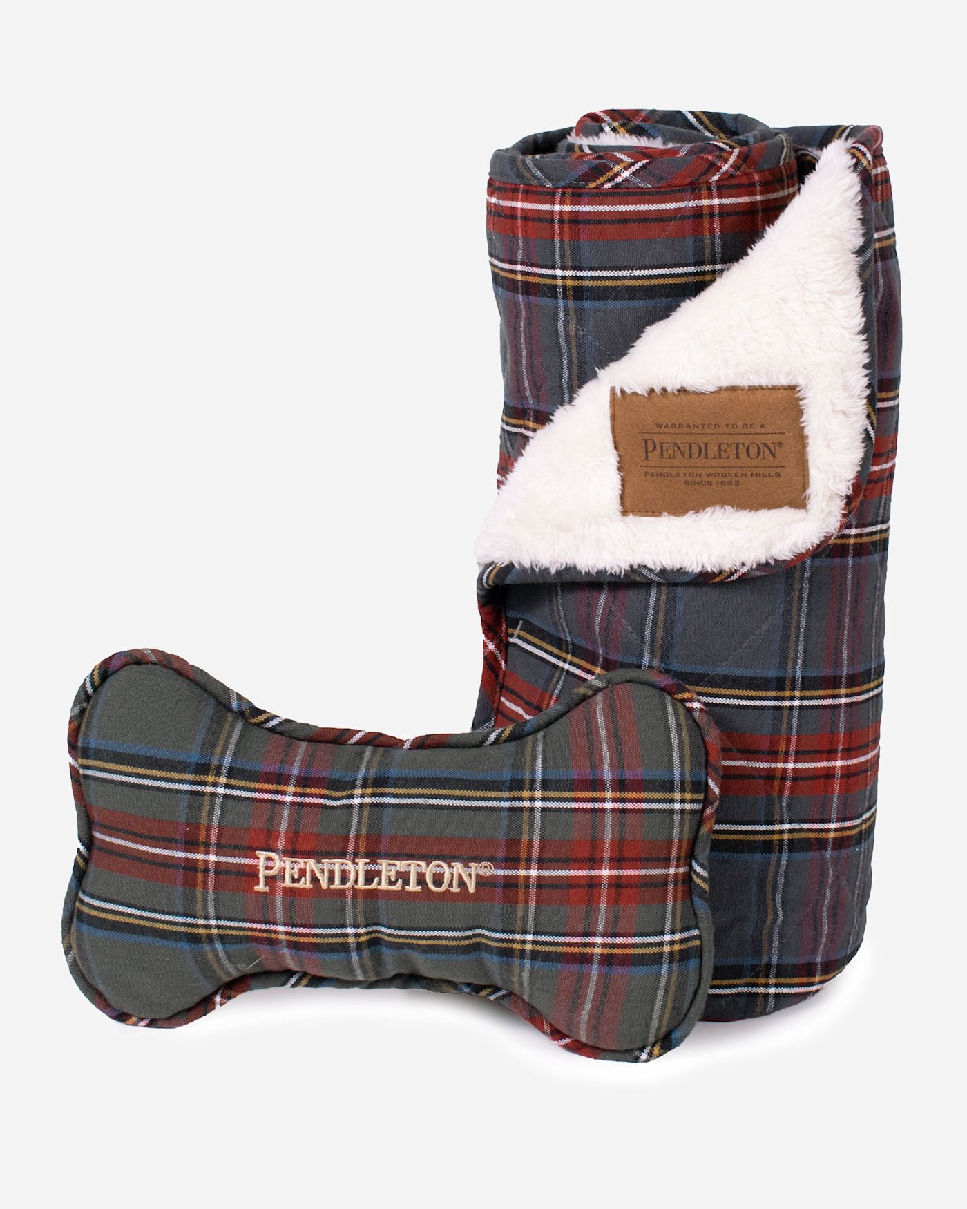 CLASSIC PLAID THROW AND TOY
